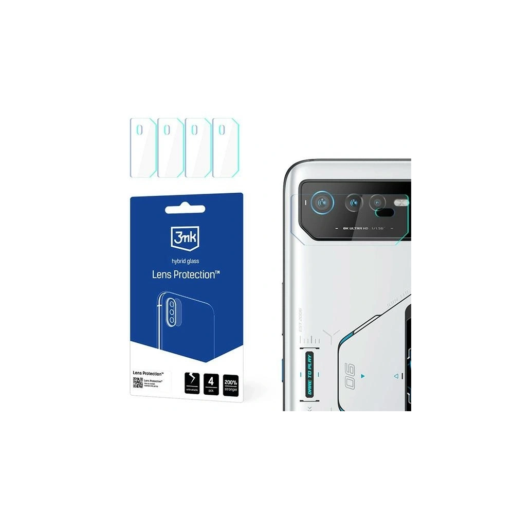 Szkło hybrydowe na obiektyw aparatu 3MK Lens Protect Asus ROG Phone 6 / 6 Pro / 6D / 6D Ultimate [4 PACK] - ROG Phone 6 - 3MK