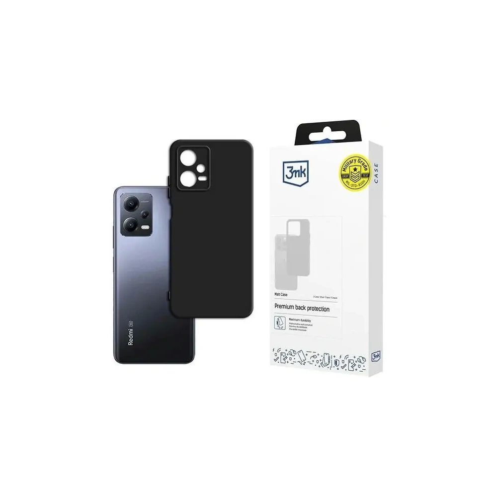 Etui 3MK Matt Case Xiaomi Redmi Note 12 Pro+ Plus czarny - Redmi Note 12 Pro+ Plus - 3MK