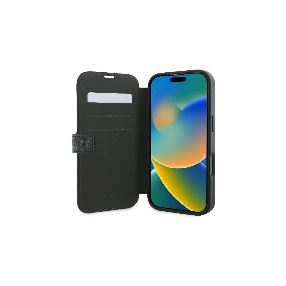 Etui Guess GUBKP16X4GMGGR Apple iPhone 16 Pro Max book 4G Metal Logo czarny - iPhone 16 Pro Max - Guess