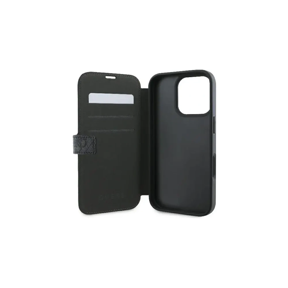 Etui Guess GUBKP16X4GMGGR Apple iPhone 16 Pro Max book 4G Metal Logo czarny - iPhone 16 Pro Max - Guess