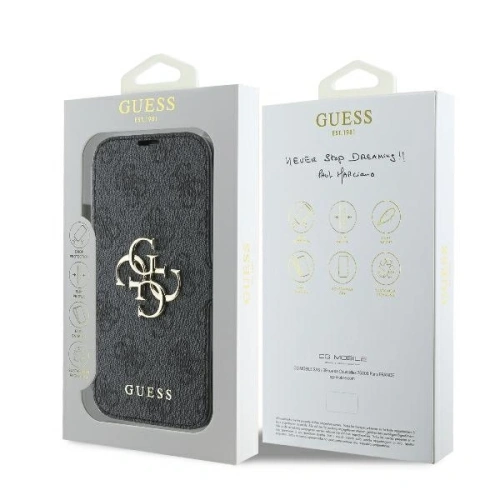 Buy Guess GUBKP16X4GMGGR Apple iPhone 16 Pro Max book 4G Metal Logo black - GUE3601 - {ean13} - Home Screen Store Europe