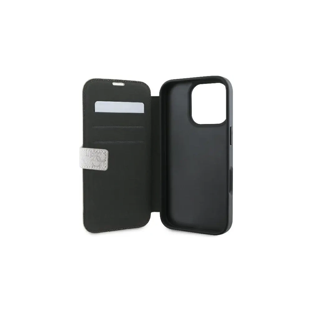 Etui Guess GUBKP16X4GMGPI Apple iPhone 16 Pro Max book 4G Metal Logo różowy - iPhone 16 Pro Max - Guess