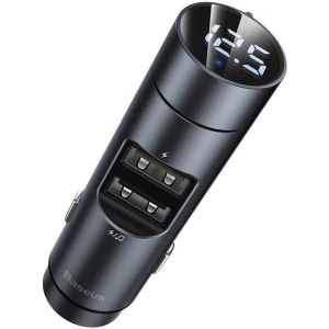 Kup Transmiter FM Baseus Energy Column, Bluetooth 5.0, 2x USB, 3.1A (szary) - BSU988GRY - {ean13} - Sklep Home Screen
