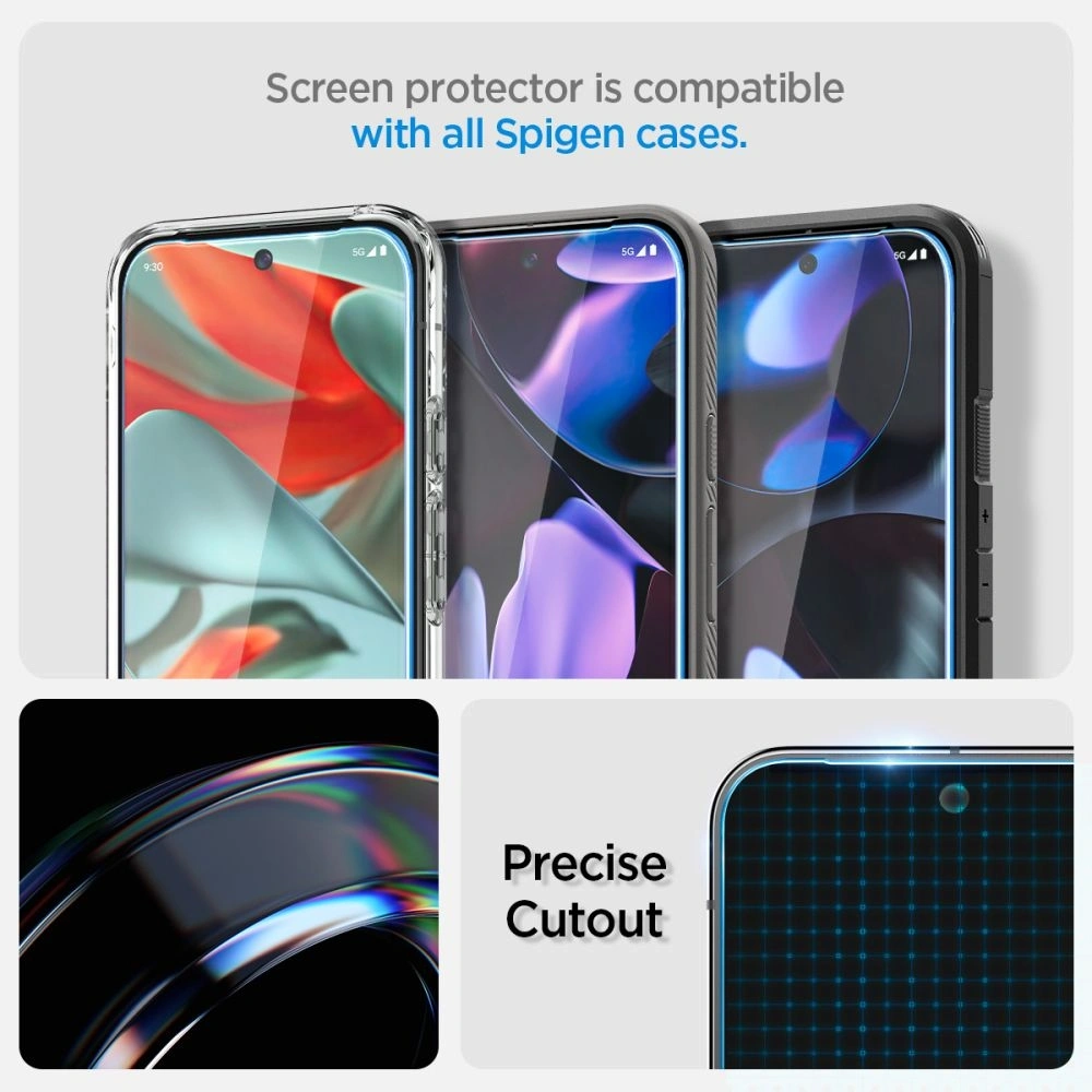 Szkło hartowane Spigen GLAS.tR ez Fit Google Pixel 9 / 9 Pro Clear [2 PACK] - Pixel 9 Pro - Spigen