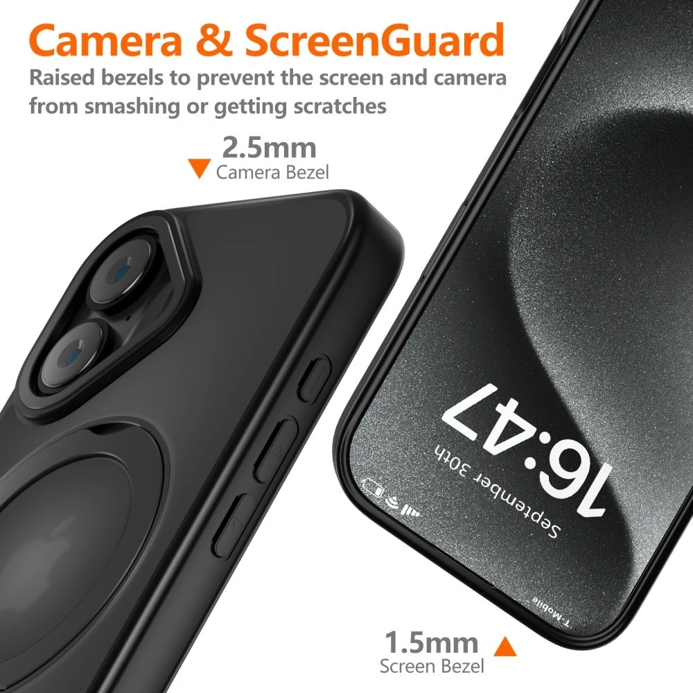 Etui Tech-Protect Magring MagSafe Apple iPhone 16 Matte Black - iPhone 16 - Tech-Protect