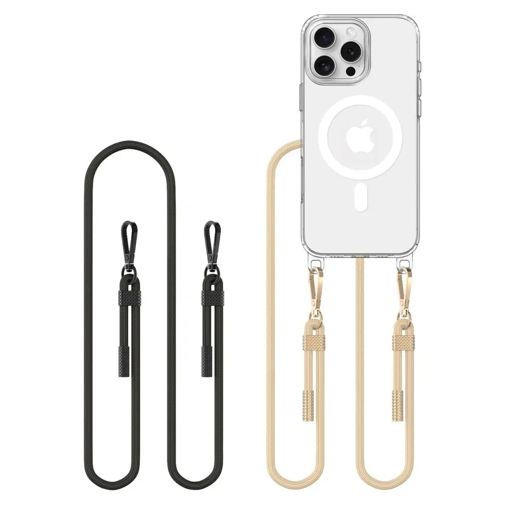 Etui Tech-Protect Flexair Chain MagSafe Apple iPhone 16 Pro Max Black & Taupe - iPhone 16 Pro Max - Tech-Protect