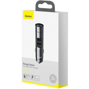 Kup Transmiter FM Baseus Energy Column, Bluetooth 5.0, 2x USB, 3.1A (szary) - BSU988GRY - {ean13} - Sklep Home Screen