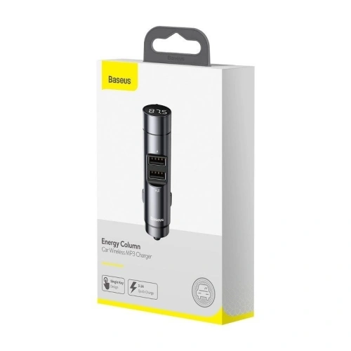 Kup Transmițător FM Baseus Energy Column, Bluetooth 5.0, 2x USB, 3.1A (gri) - BSU988GRY - {ean13} - Sklep Home Screen