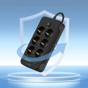 Kup Tech-Protect PC6X6 Steckdosenleiste 3xUSB-A, 3xUSB-C, 6xAC 200cm Schwarz - THP3155 - {ean13} - Sklep Home Screen
