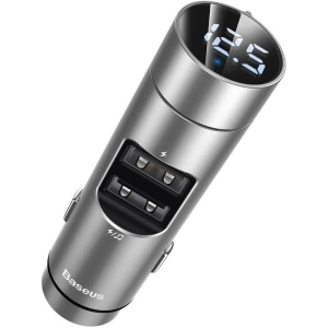 Kup Transmiter FM Baseus Energy Column, Bluetooth 5.0, 2x USB, 3.1A (srebrny) - BSU989SLV - {ean13} - Sklep Home Screen