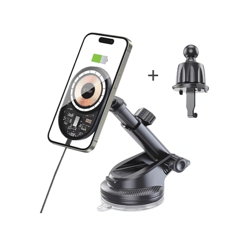 Kup Tech-Protect MM15W-V6 Magnetic MagSafe Műszerfal & Szellőző Autós Töltő Vezeték Nélküli Töltő 15W Fekete - THP3159 - {ean13} - Sklep Home Screen