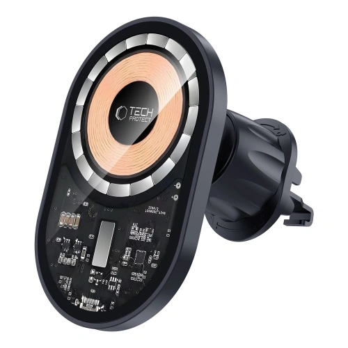 Kup Uchwyt samochodowy do kratki / na szybę / na kokpit z ładowarką 15W Tech-Protect MM15W-V6 Magnetic MagSafe Dashboard & Vent Car Mount Black - THP3159 - {ean13} - Sklep Home Screen