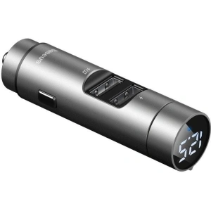 Kup Transmiter FM Baseus Energy Column, Bluetooth 5.0, 2x USB, 3.1A (srebrny) - BSU989SLV - {ean13} - Sklep Home Screen