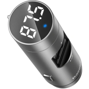 Kup Transmiter FM Baseus Energy Column, Bluetooth 5.0, 2x USB, 3.1A (srebrny) - BSU989SLV - {ean13} - Sklep Home Screen