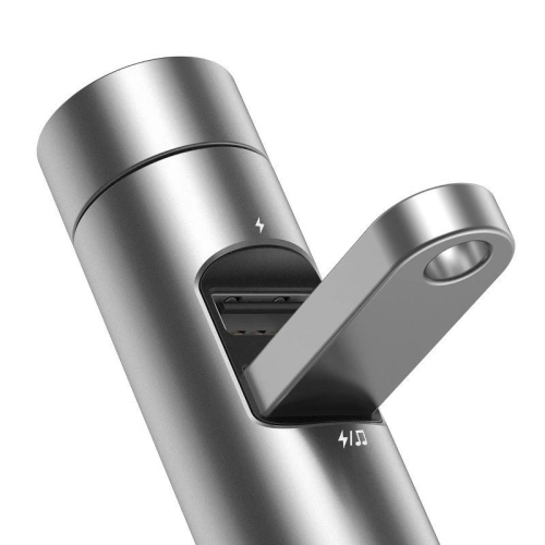 Kup Transmiter FM Baseus Energy Column, Bluetooth 5.0, 2x USB, 3.1A (srebrny) - BSU989SLV - {ean13} - Sklep Home Screen