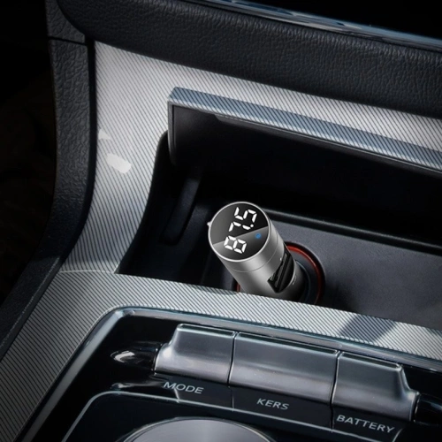 Kup Transmițător FM Baseus Energy Column, Bluetooth 5.0, 2x USB, 3.1A (argintiu) - BSU989SLV - {ean13} - Sklep Home Screen