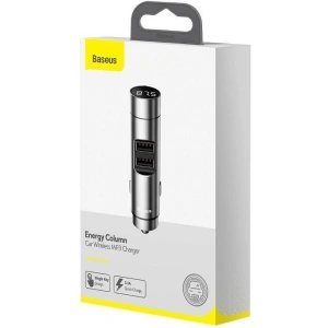 Kup Transmiter FM Baseus Energy Column, Bluetooth 5.0, 2x USB, 3.1A (srebrny) - BSU989SLV - {ean13} - Sklep Home Screen