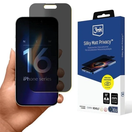 Buy 3MK Silky Matt Privacy Apple iPhone 16 Pro Max - 3MK15527 - {ean13} - Home Screen Store Europe