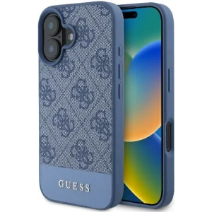 Buy Guess GUHCP16SG4GLBL Apple iPhone 16 hardcase 4G Bottom Stripe blue - GUE3603 - {ean13} - Home Screen Store Europe
