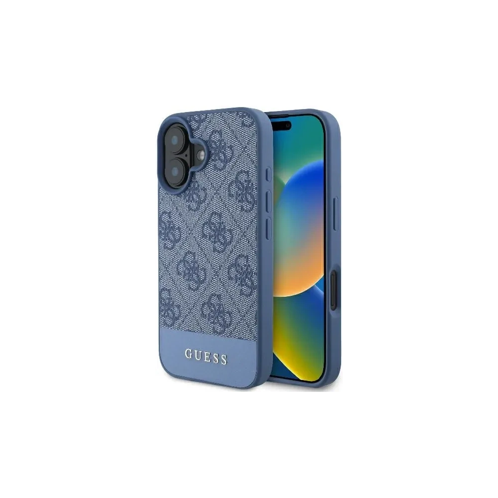 Etui Guess GUHCP16SG4GLBL Apple iPhone 16 hardcase 4G Bottom Stripe niebieski - iPhone 16 - Guess