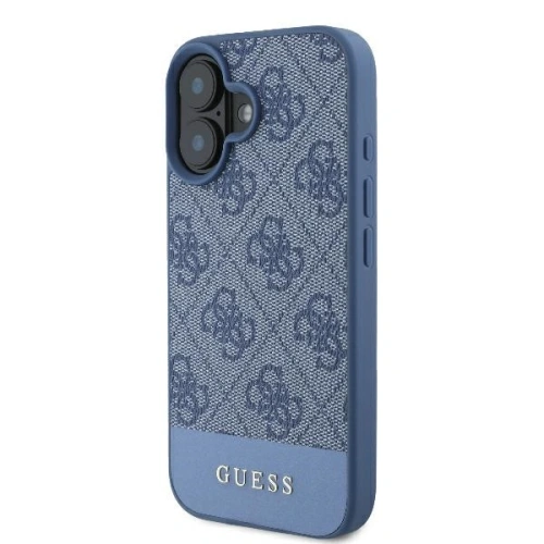 Buy Guess GUHCP16SG4GLBL Apple iPhone 16 hardcase 4G Bottom Stripe blue - GUE3603 - {ean13} - Home Screen Store Europe