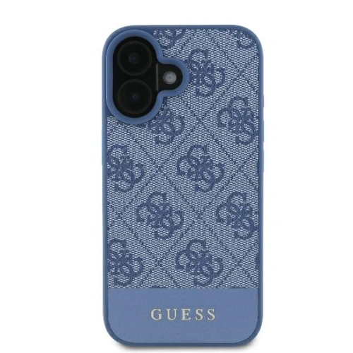 Buy Guess GUHCP16SG4GLBL Apple iPhone 16 hardcase 4G Bottom Stripe blue - GUE3603 - {ean13} - Home Screen Store Europe