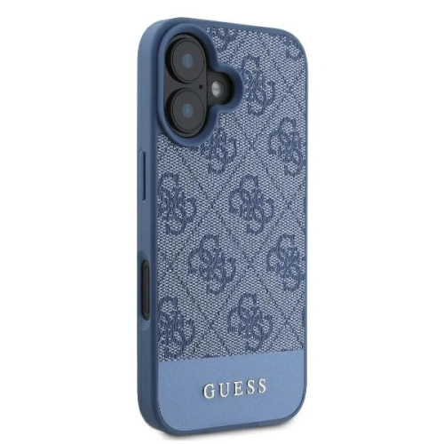 Buy Guess GUHCP16SG4GLBL Apple iPhone 16 hardcase 4G Bottom Stripe blue - GUE3603 - {ean13} - Home Screen Store Europe