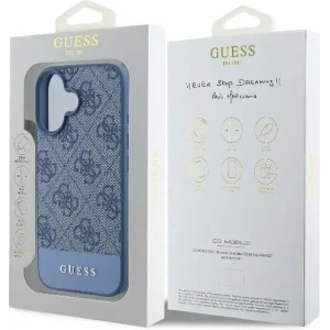 Kup Guess GUHCP16SG4GLBL Apple iPhone 16 tvrdý obal 4G spodní pruh modrý - GUE3603 - {ean13} - Sklep Home Screen