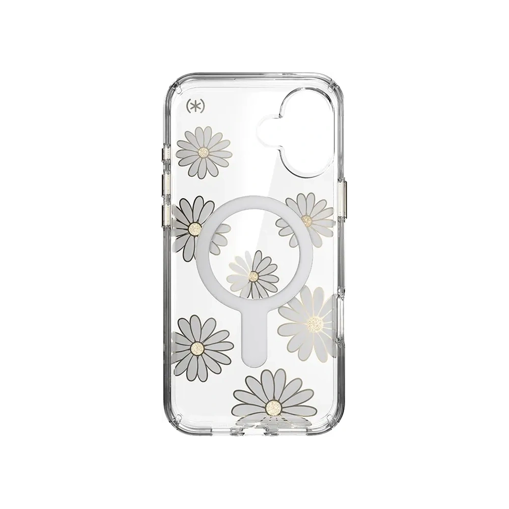 Etui Speck Presidio Lux ClickLock & MagSafe Apple iPhone 16 Plus (Sunshine Daisies / Clear / Gold) - iPhone 16 Plus - Speck