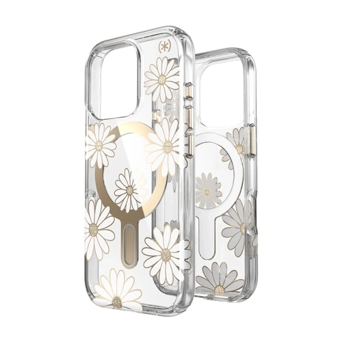 Kup Etui Speck Presidio Lux ClickLock & MagSafe Apple iPhone 16 Pro (Sunshine Daisies / Clear / Gold) - SPK693 - {ean13} - Sklep Home Screen