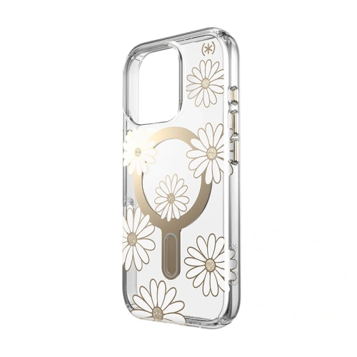 Kup Etui Speck Presidio Lux ClickLock & MagSafe Apple iPhone 16 Pro (Sunshine Daisies / Clear / Gold) - SPK693 - {ean13} - Sklep Home Screen