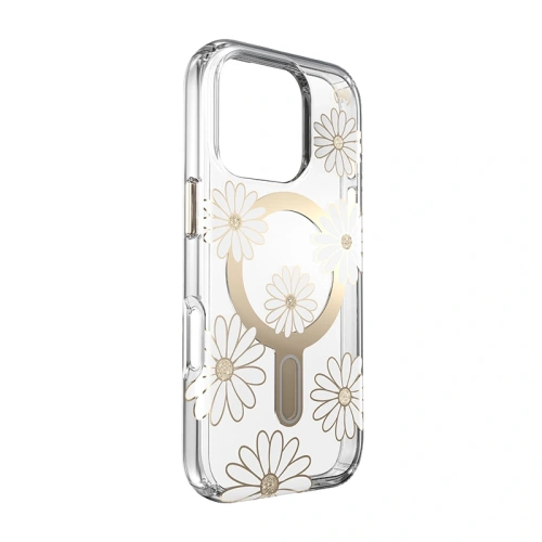 Kup Etui Speck Presidio Lux ClickLock & MagSafe Apple iPhone 16 Pro (Sunshine Daisies / Clear / Gold) - SPK693 - {ean13} - Sklep Home Screen