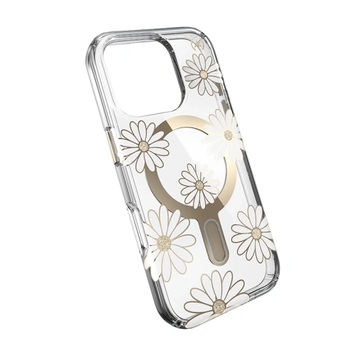 Kup Etui Speck Presidio Lux ClickLock & MagSafe Apple iPhone 16 Pro (Sunshine Daisies / Clear / Gold) - SPK693 - {ean13} - Sklep Home Screen