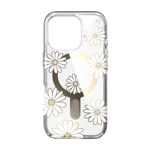 Kup Etui Speck Presidio Lux ClickLock & MagSafe Apple iPhone 16 Pro (Sunshine Daisies / Clear / Gold) - SPK693 - {ean13} - Sklep Home Screen