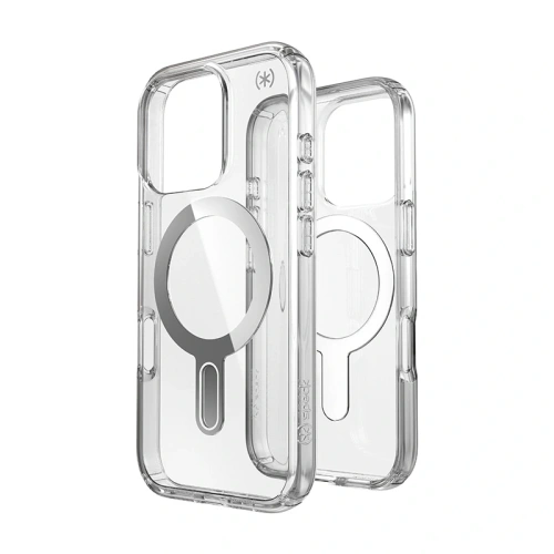 Buy Speck Presidio Perfect-Clear ClickLock & MagSafe Apple iPhone 16 Pro (Clear / Chrome Finish / Serene Silver) - SPK694 - {ean13} - Home Screen Store Europe