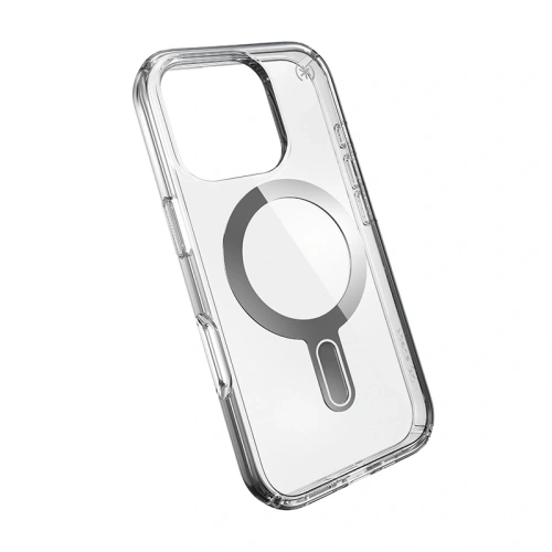 Kup Etui Speck Presidio Perfect-Clear ClickLock & MagSafe Apple iPhone 16 Pro (Clear / Chrome Finish / Serene Silver) - SPK694 - {ean13} - Sklep Home Screen