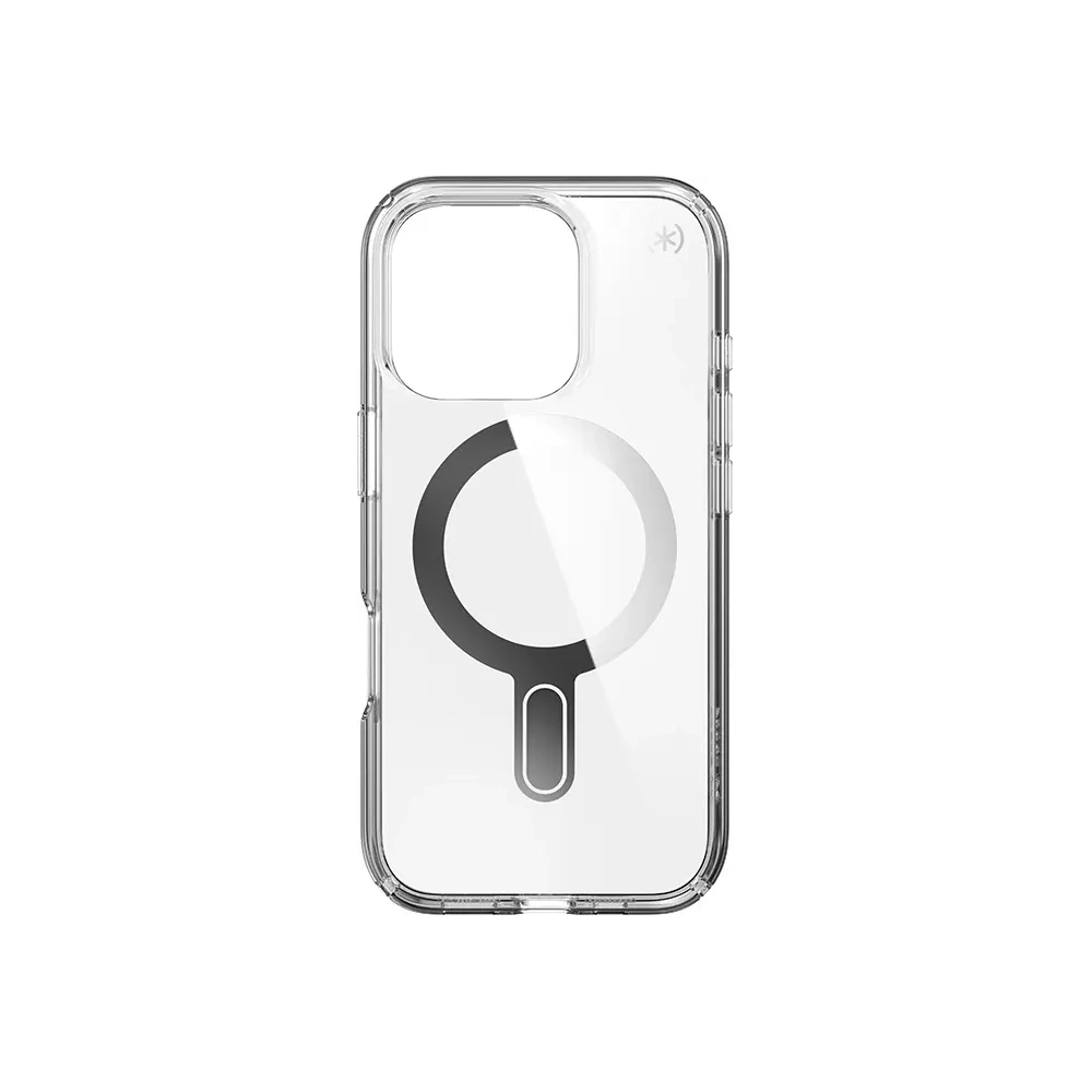 Etui Speck Presidio Perfect-Clear ClickLock & MagSafe Apple iPhone 16 Pro (Clear / Chrome Finish / Serene Silver) - iPhone 16 Pro - Speck