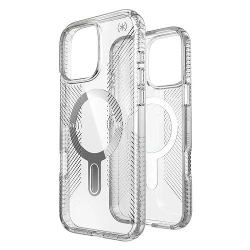 Buy Speck Presidio Perfect-Clear Grip ClickLock & MagSafe Apple iPhone 16 Pro Max (Clear / Chrome Finish / Serene Silver) - SPK696 - {ean13} - Home Screen Store Europe