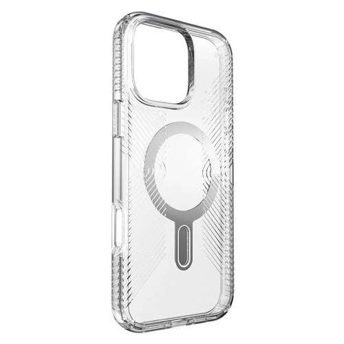 Buy Speck Presidio Perfect-Clear Grip ClickLock & MagSafe Apple iPhone 16 Pro Max (Clear / Chrome Finish / Serene Silver) - SPK696 - {ean13} - Home Screen Store Europe