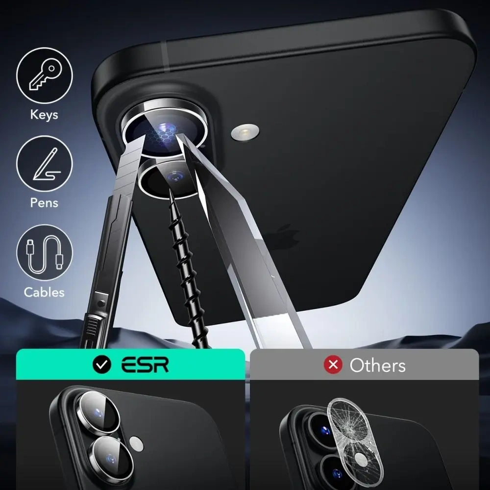 Osłona na aparat ESR Armorite Camera Protector Apple iPhone 16 / 16 Plus Clear - iPhone 16 Plus - ESR