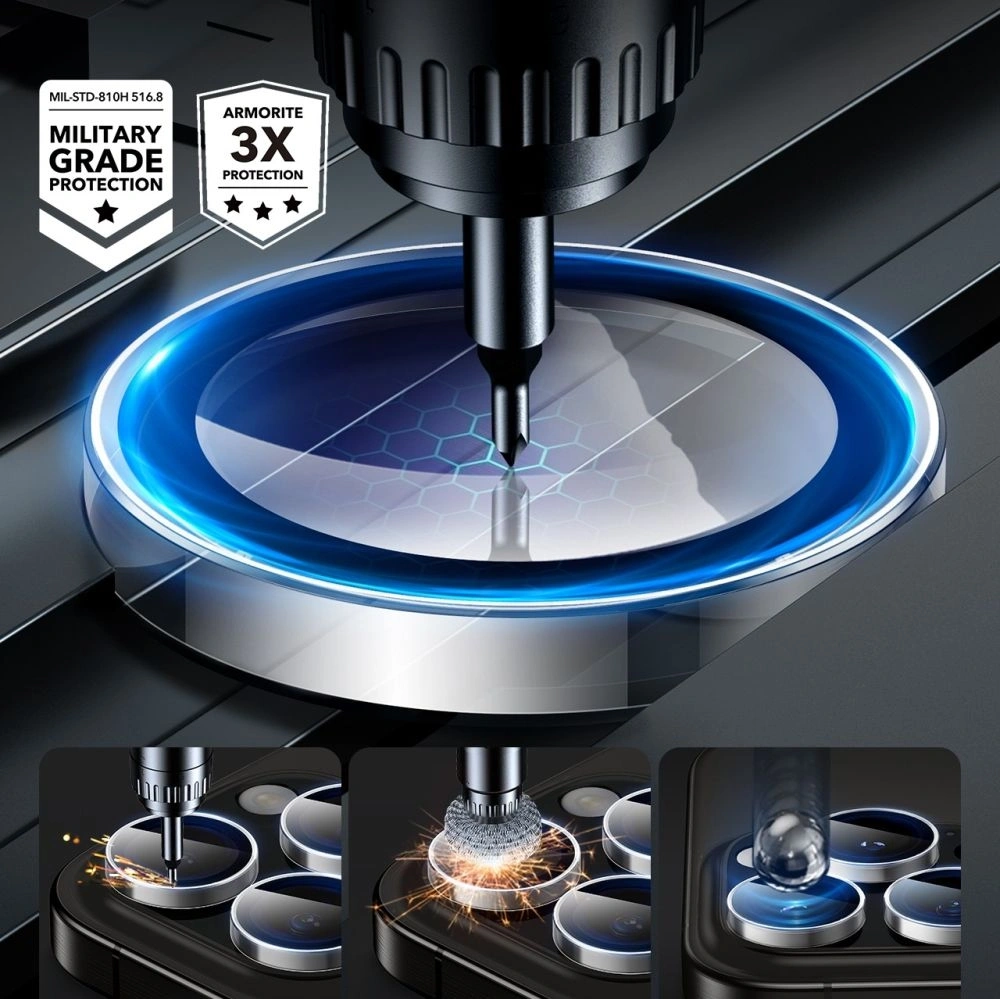 Osłona na aparat ESR Armorite Camera Protector Apple iPhone 16 Pro / 16 Pro Max Clear - iPhone 16 Pro Max - ESR