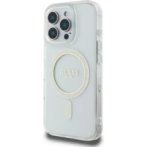 Buy Guess GUHMP16LHFGERET Apple iPhone 16 Pro hardcase IML Glitter Circle MagSafe clear - GUE3604 - {ean13} - Home Screen Store Europe