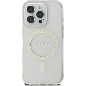 Buy Guess GUHMP16LHFGERET Apple iPhone 16 Pro hardcase IML Glitter Circle MagSafe clear - GUE3604 - {ean13} - Home Screen Store Europe