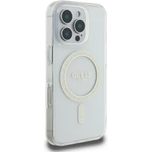 Buy Guess GUHMP16LHFGERET Apple iPhone 16 Pro hardcase IML Glitter Circle MagSafe clear - GUE3604 - {ean13} - Home Screen Store Europe