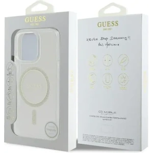 Buy Guess GUHMP16LHFGERET Apple iPhone 16 Pro hardcase IML Glitter Circle MagSafe clear - GUE3604 - {ean13} - Home Screen Store Europe