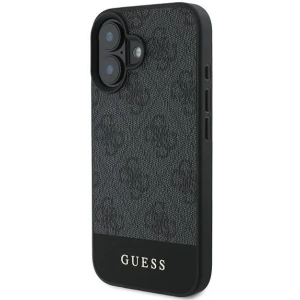 Kup Etui Guess GUHCP16SG4GLGR Apple iPhone 16 hardcase 4G Bottom Stripe szary - GUE3605 - {ean13} - Sklep Home Screen