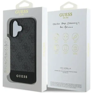 Kup Etui Guess GUHCP16SG4GLGR Apple iPhone 16 hardcase 4G Bottom Stripe szary - GUE3605 - {ean13} - Sklep Home Screen