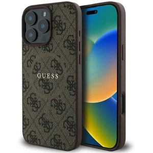 Buy Guess GUHMP16LG4GFRW Apple iPhone 16 Pro hardcase 4G Ring Classic Logo MagSafe brown - GUE3606 - {ean13} - Home Screen Store Europe
