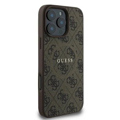 Buy Guess GUHMP16LG4GFRW Apple iPhone 16 Pro hardcase 4G Ring Classic Logo MagSafe brown - GUE3606 - {ean13} - Home Screen Store Europe