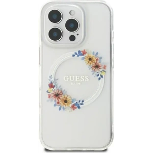 Kup Etui Guess GUHMP16LHFWFCT Apple iPhone 16 Pro hardcase IML Flowers Wreath MagSafe przeźroczysty - GUE3607 - {ean13} - Sklep Home Screen